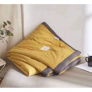 Chăn đũi hè Zara Home - màu vàng