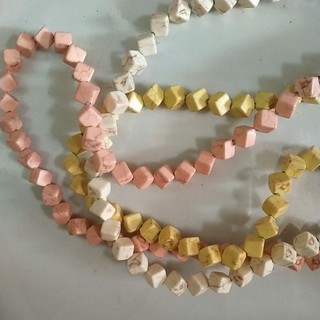 10 viên đá ngọc lam hình thoi 6mm