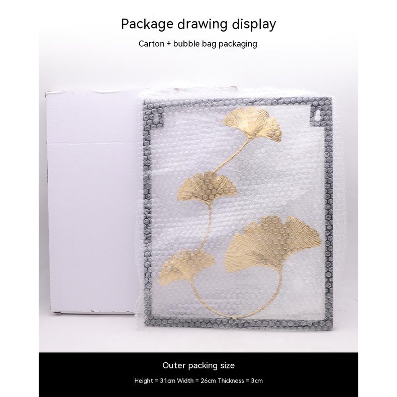 Phụ Kiện Treo Tường Trang Trí Hình Lá Vàng Sáng Tạo