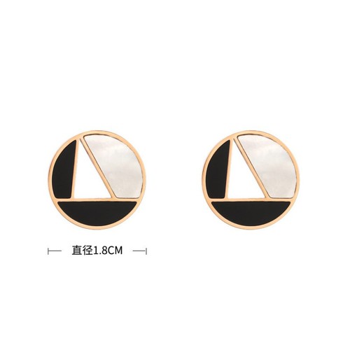 Bông Tai Nữ Hình Tròn Thép Titan Ko Rỉ TT 3584