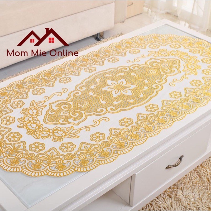 Khăn trải bàn nhựa hoa văn nhập nổi 3d đủ size ảnh thật