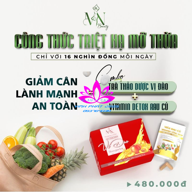 TRÀ  VỊ ĐÀO MN BEAUTY GROUP - HỘP 15 GÓI TẶNG DETOX RAU CỦ - TRÀ ĐÀO ĐÔNG ANH CHÍNH HÃNG 1000%