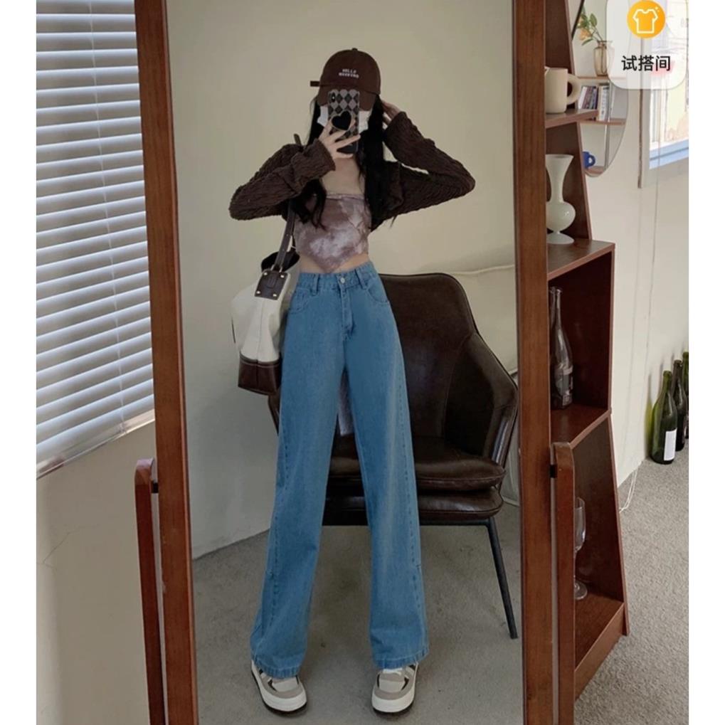 Quần bò baggy nữ quần jean baggy nữ quần jeans nữ lưng cao cạp cao quần nữ đẹp 3 size S M L hot 2022 HoHaJean22