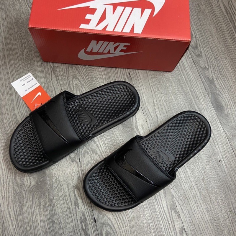 Dép quai ngang banesi clasic full đen