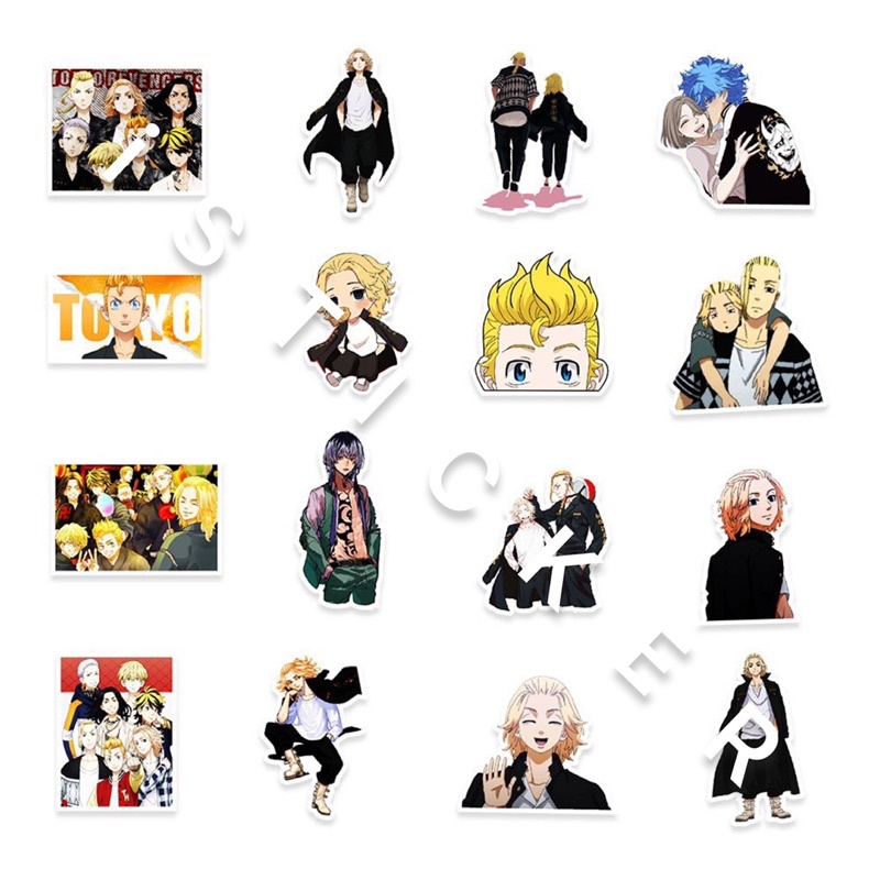 Sticker Tokyo Revenge màu, trắng đen siêu hot chống thấm nước dán mũ nón bảo hiểm, điện thoại, laptop