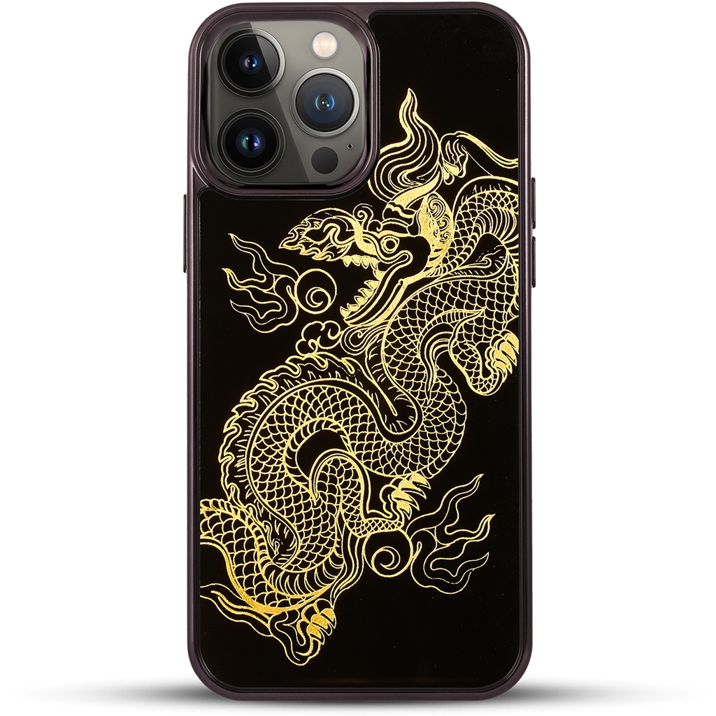 Ốp điện thoại cho iPhone 13 Pro / 13 Pro Max mẫu Rồng Thời Trần thương hiệu La Sonmai