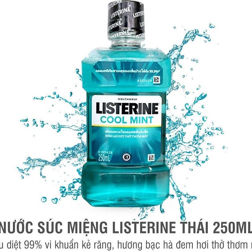 Súc miệng Listerine Cool Mint Thái Lan 750+ 250ml