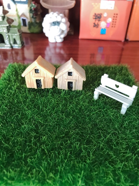 Mô hình ghế công viên bằng nhựa màu trắng