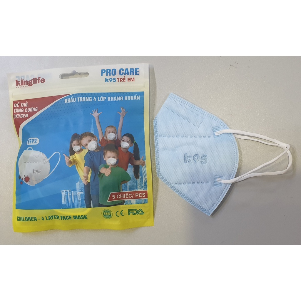 Khẩu trang trẻ em Kinglife N95 - Hàng chính hãng - Túi Zip gồm 5 chiếc | BigBuy360 - bigbuy360.vn