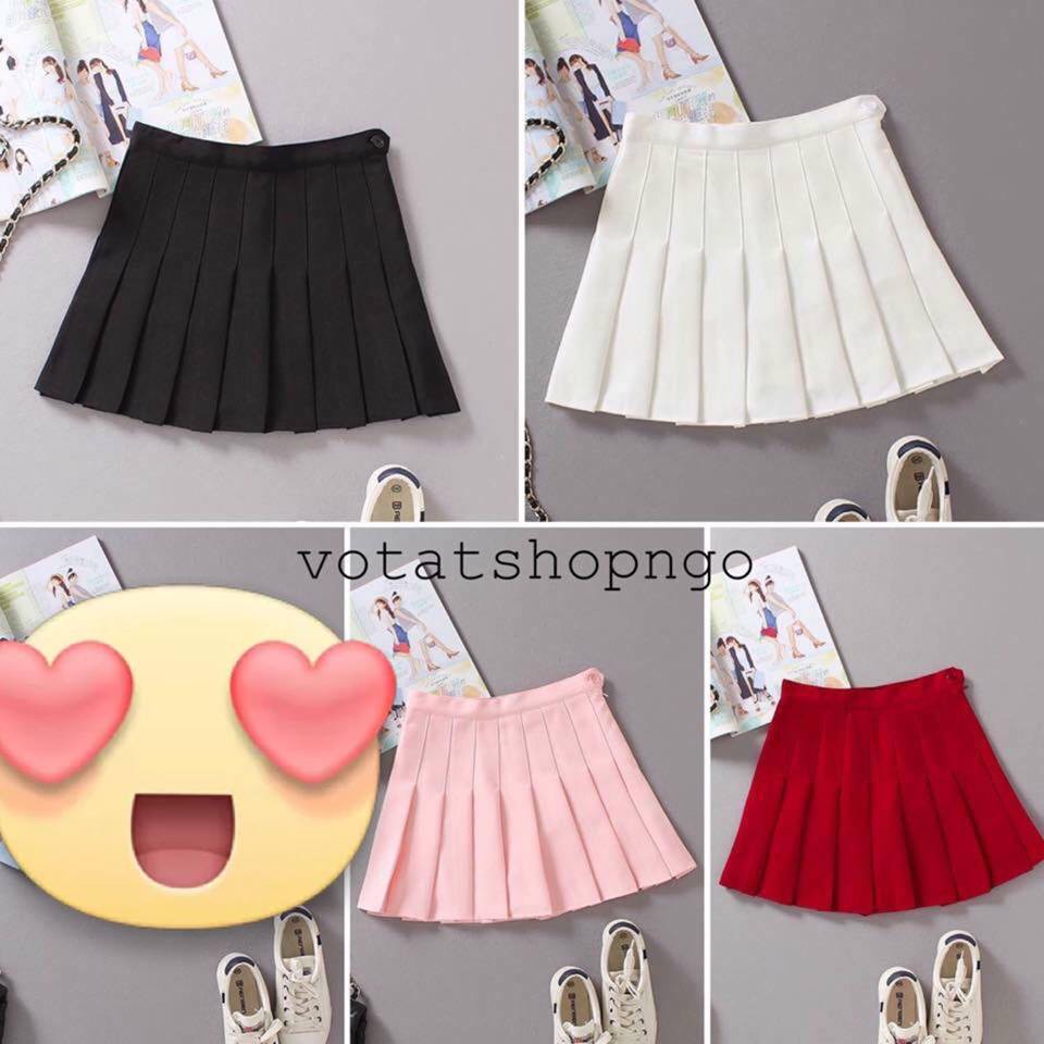 Chân Váy Tennis xếp ly dây kéo HÌNH THẬT TRẢI SÀN