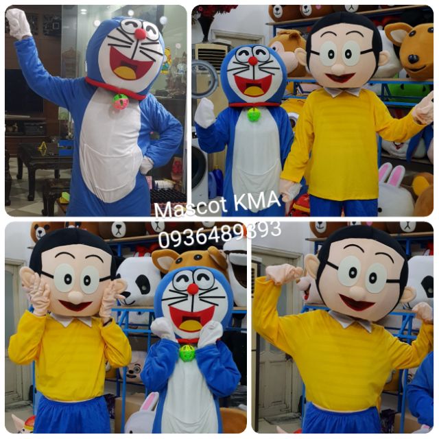 Quần áo hoá trang Mascot Doremon - sinh nhật, sự kiện