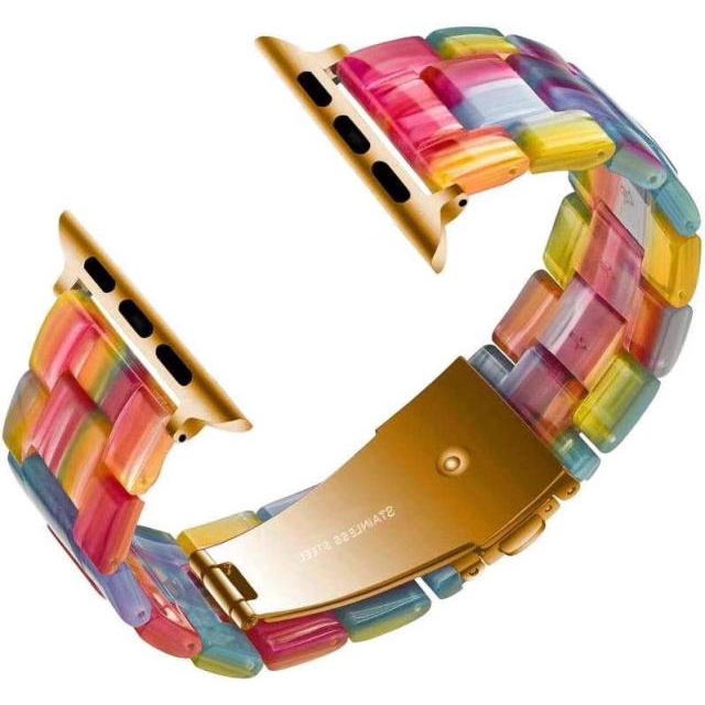 Dây Đeo Bằng Nhựa Resin Cho Đồng Hồ Thông Minh Smart Watch Series 7 6 5 4 3 2 1 44mm 42mm 40mm 38mm