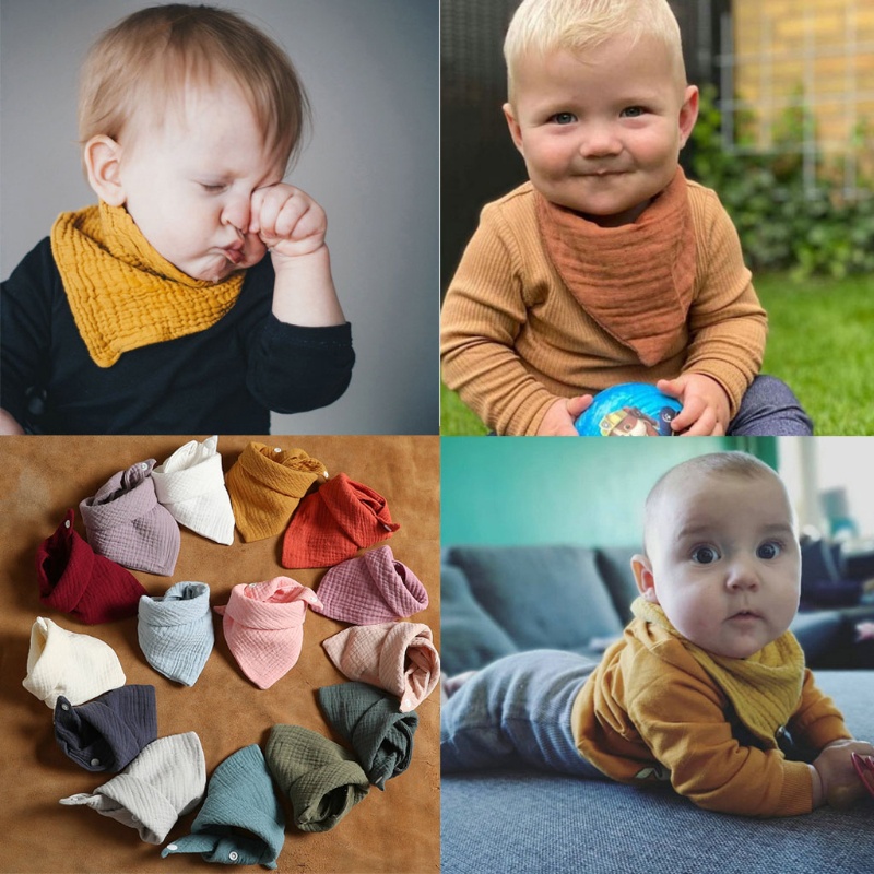 Yếm Ăn 2 Lớp Phong Cách Bohemia Cổ Điển Cho Bé Sơ Sinh