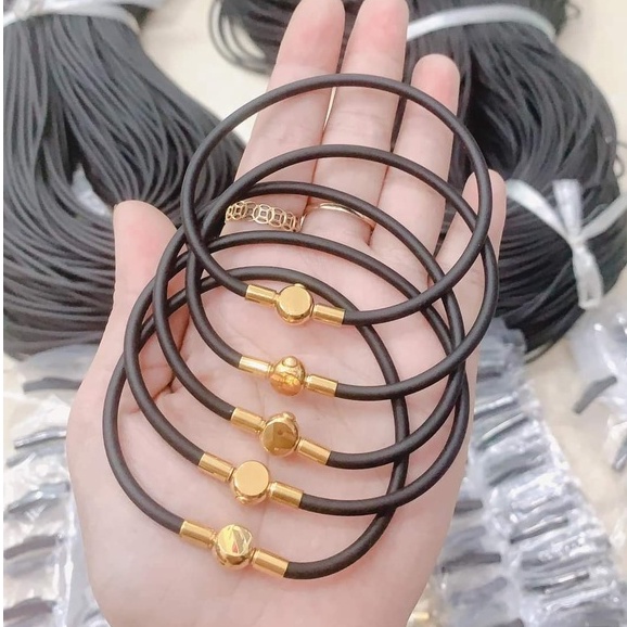 Vòng tay dây cao su đeo lu thống / charm phong thủy, Anchi jewelry