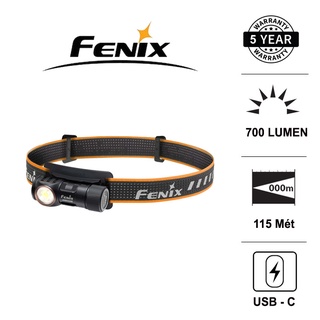 Đèn pin đội đầu FENIX HM50R V2.0 độ sáng 700 lumen chiếu xa 115m pin 16340 sạc USB C (Black)