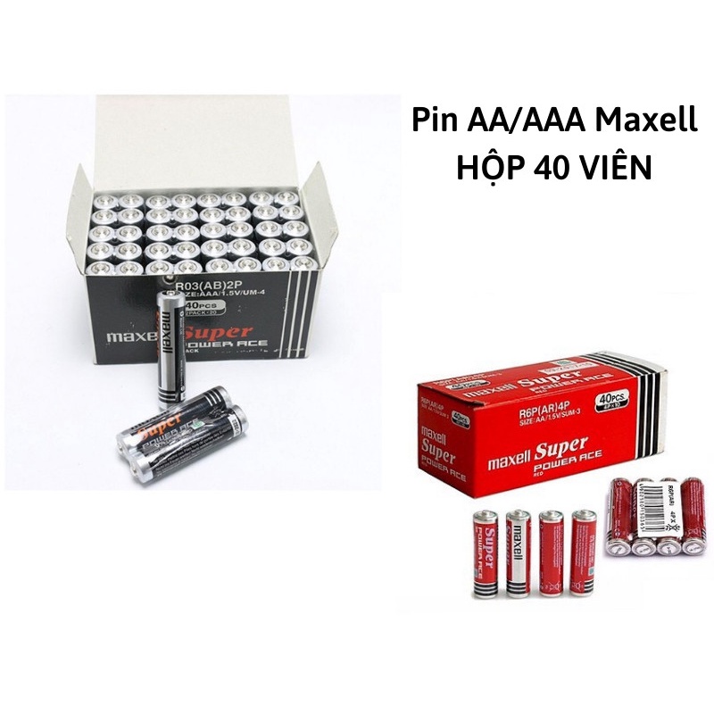 Hộp 40 Viên Pin Tiêu AAA/AA Maxell 1.5v