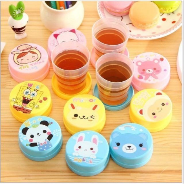 Ly nước gấp gọn hình thú giúp giữ ấm và che bụi thiết kế thông minh, tiện dụng, tiện lợi khi mang đi du lịch, dã ngoại