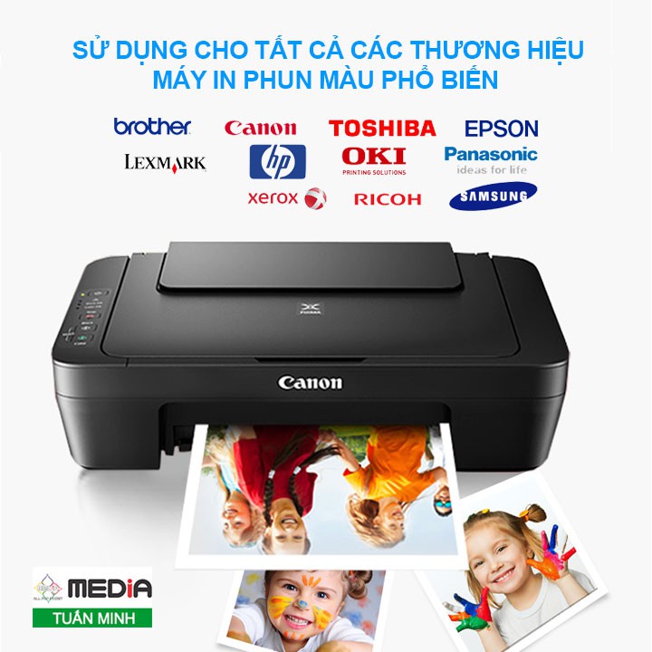 Giấy In Ảnh Media 1 Mặt Bóng A6 210gsm 100 Tờ, Hỗ Trợ Mực In DYE & Pigment, Giấy In Màu Dùng Cho Máy In Phun Màu | BigBuy360 - bigbuy360.vn