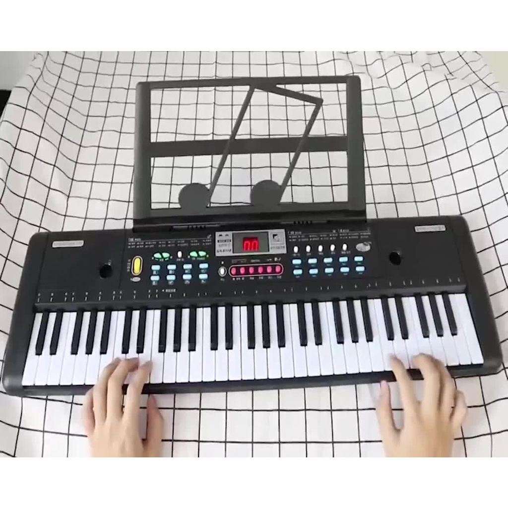 [CÓ SẴN] Đàn Piano Điện Tử Keyboard 61 Phím Kèm Mic - Đàn Organ Đàn Điện Tử Cho Bé Luyện Tập - Nhiều bài hát, chức năng