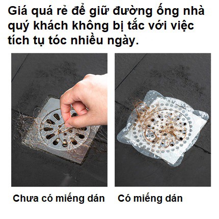 Miếng dán lọc rác nhà tắm FUHO, chống tắc nghẽn cống nhà tắm