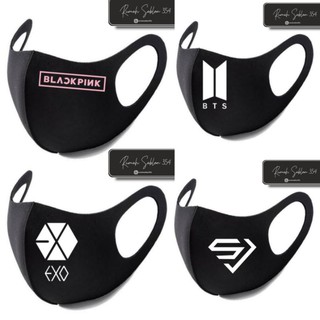 Khẩu Trang 3 Lớp Màu Đen / Đen KN95 Kpop EXO BTS