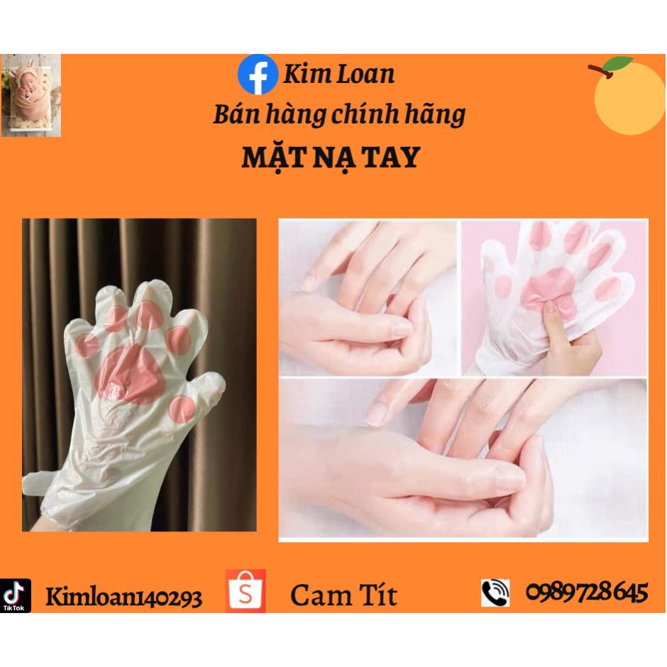 Mặt nạ dưỡng tay, chân niacinamide hình mèo cute
