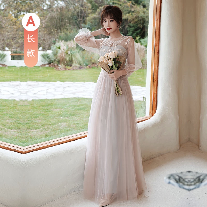 Đầm Phù Dâu Dáng Dài Phong Cách Thời Trang Mới 2022