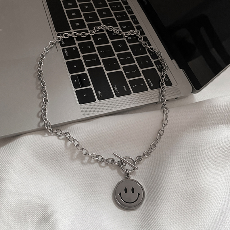 Vòng cổ mặt hình mặt cười phong cách hiphop thời trang cá tính