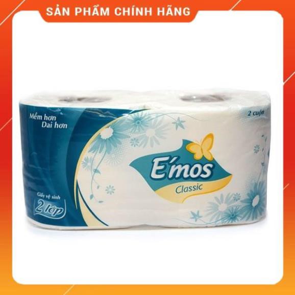 Giấy vệ sinh cuộn Emos xanh lốc 10 cuộn BIGSUKA