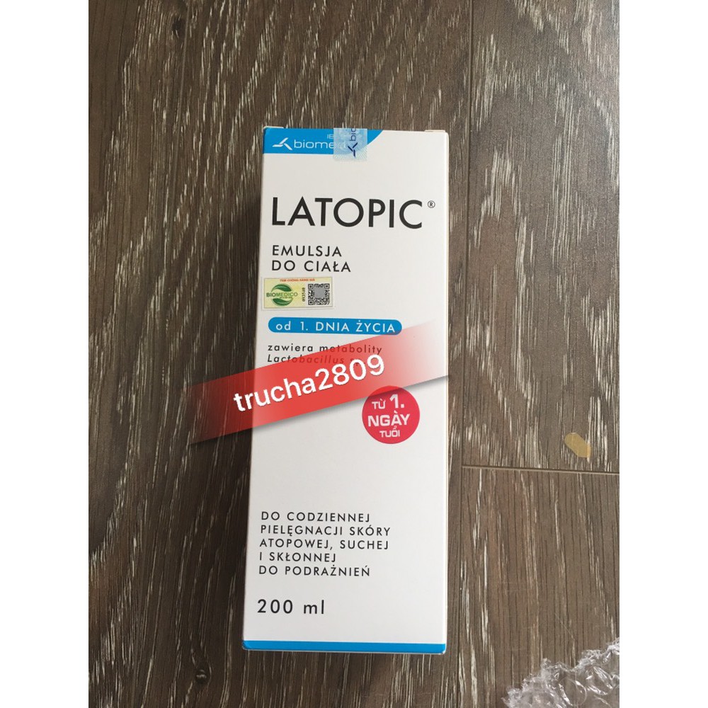 Nhũ tương dưỡng ẩm Latopic Emulsion 200ml