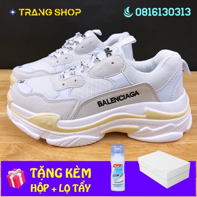 [FULL BOX+TẶNG LỌ TẨY TRẮNG] Giày thể thao sneaker Ulzzang Triple s size 36-43.      . | BigBuy360 - bigbuy360.vn
