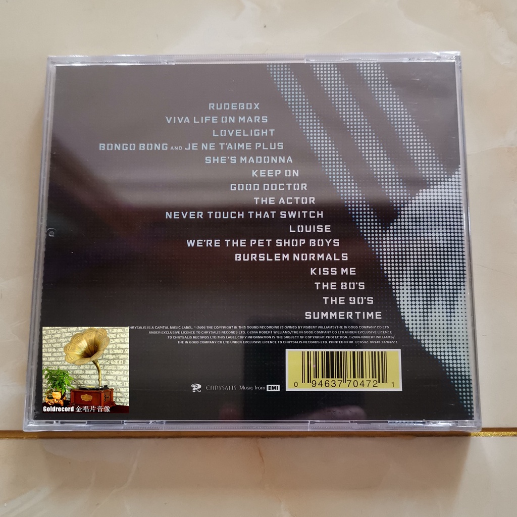 Đĩa CD Sưu Tầm Các Bài Hát Của Nhóm Nhạc Robbie Williams RUDEBOX