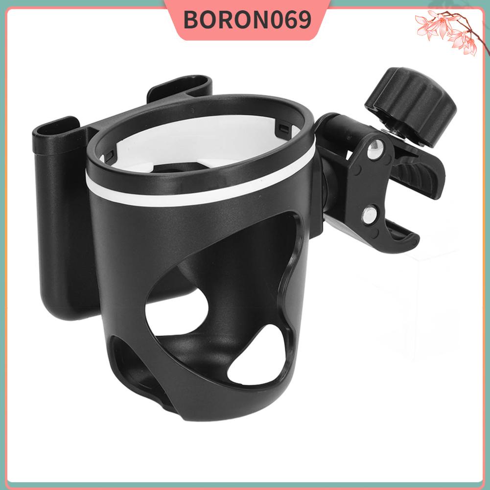 Người giữ cốc xe đẩy trẻ em Ngăn chặn trượt điều chỉnh 360 độ quay phổ quát 2 trong 1 giá uống với clip Boron069