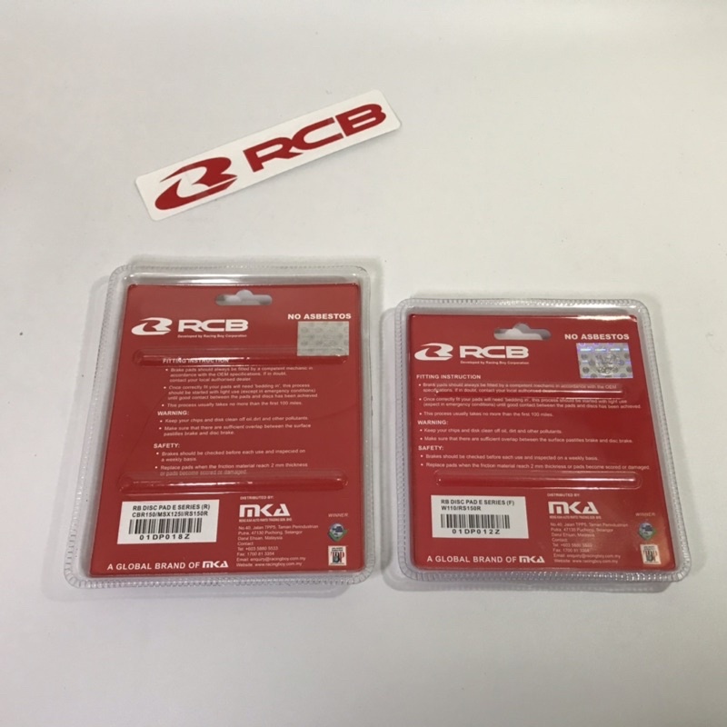 Má phanh, Bố thắng RCB chính hãng lắp winner-exciter135-150-sonic