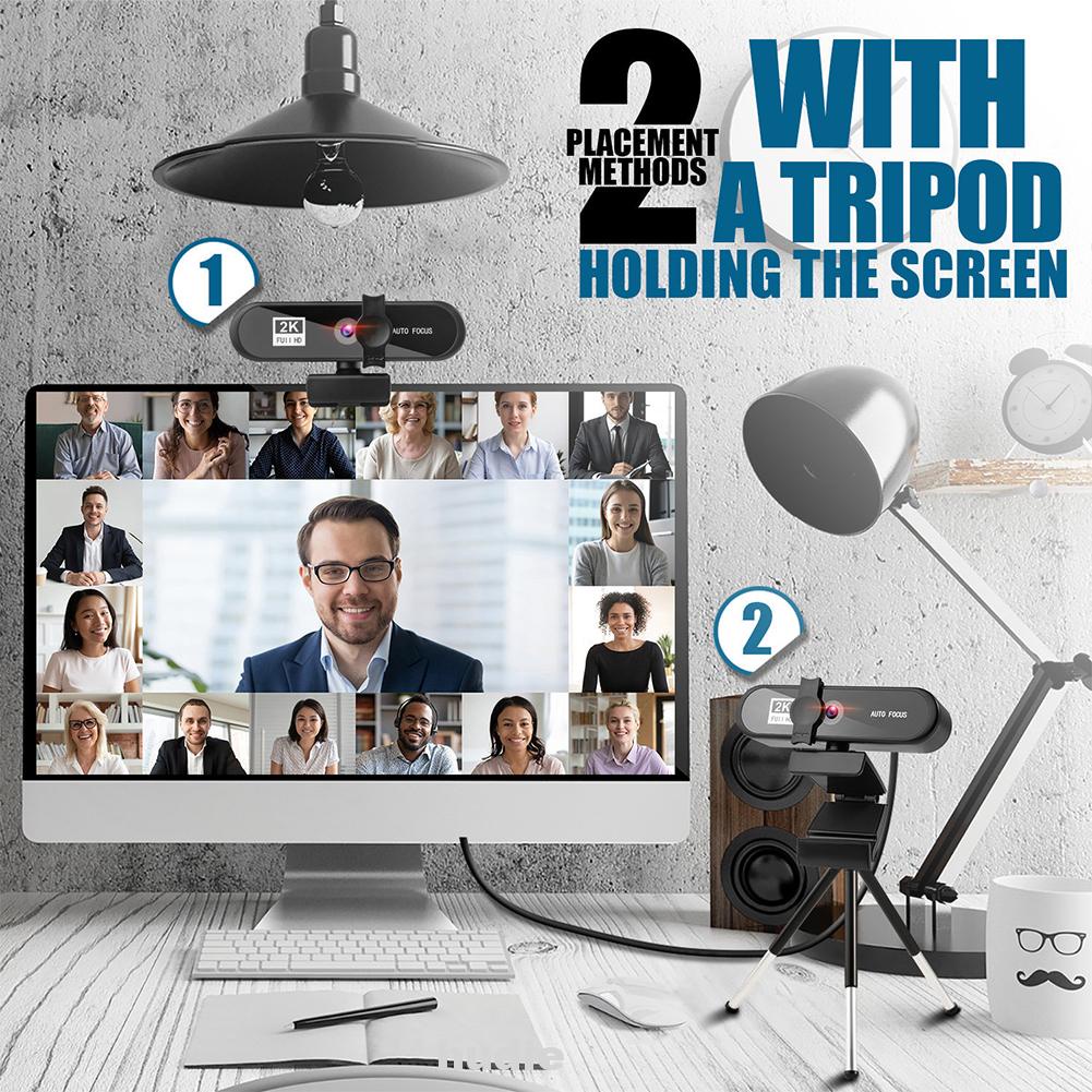 Webcam 2k Hd Góc Rộng Giảm Tiếng Ồn Tiện Dụng Cho Máy Tính | BigBuy360 - bigbuy360.vn
