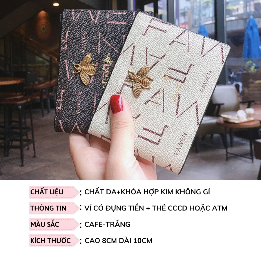 Ví Nữ Mini Ngắn Cầm Tay Cute Đựng Tiền Đựng Thẻ Tiện Lợi VN1