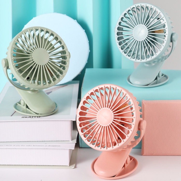 Quạt sạc mini để bàn/ kẹp nôi Xoay 360 độ Đế kẹp đa năng Quạt mini quạt tích điện - Quạt Làm Mát Mini Có Kẹp Sạc USB