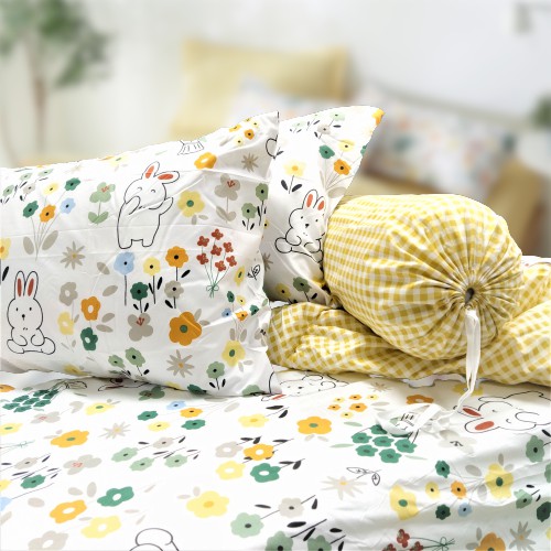 Bộ Chăn Ga Giường Accasa 03-05 Món Cotton Poly Flowers NATURE PASSION 550 Sợi Chống Phai Nhăn Xù Lông Malaysia