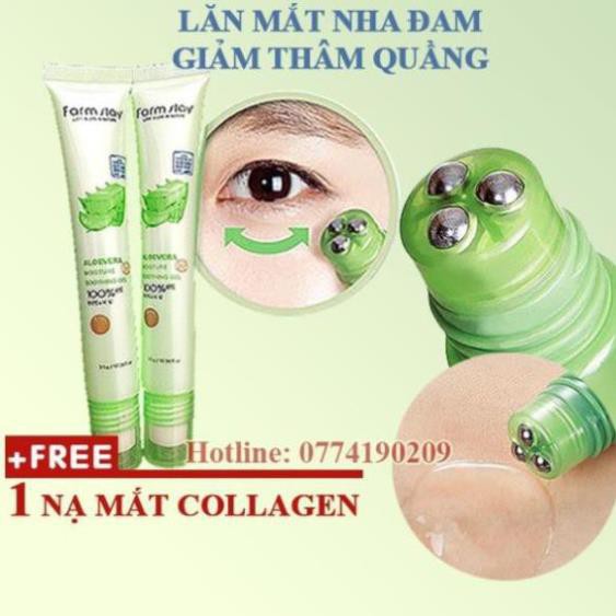 Combo 2 Lăn Mắt Nha Đam Farm Stay Giảm Thâm Quầng Bọng Mắt + Tặng 1 Nạ Mắt Collagen ✅FLASH SALE✅ | BigBuy360 - bigbuy360.vn