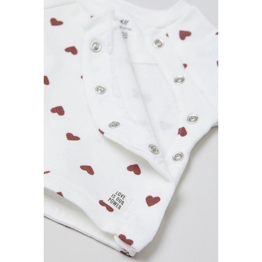 Bộ nỉ cài khuy chéo tim cho bé gái sz 0-9M form to