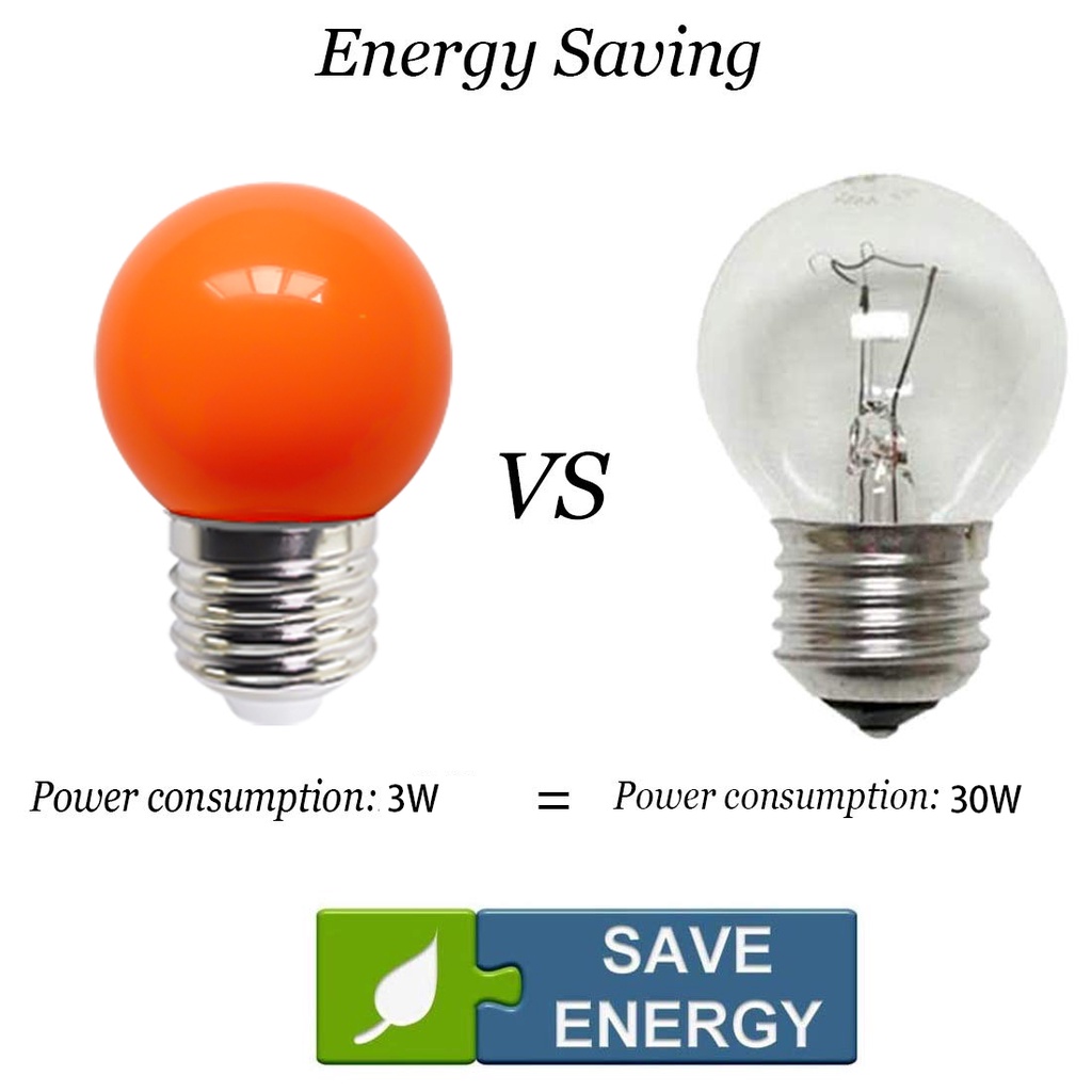 Dây Đèn Led E27 G45 220V 3W dể nắn Nhiều Màu Sắc Trang Trí Sân Vườn