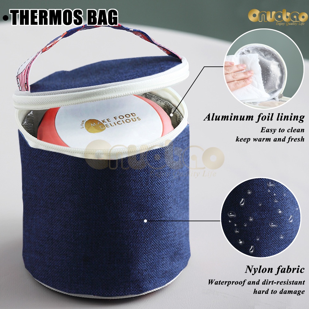 Onuobao chén súp cách nhiệt Thép không gỉ 304 Chứa một cái thìa