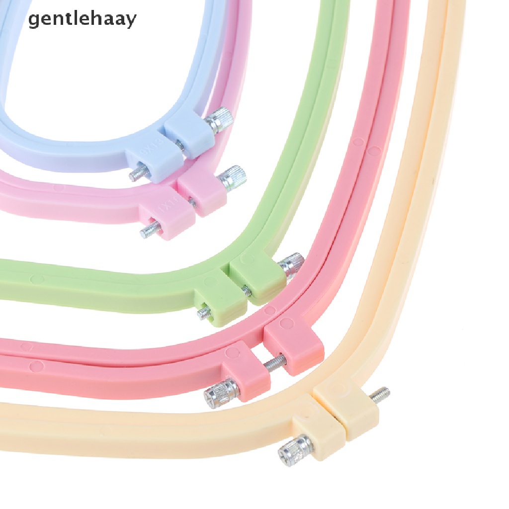 Khung thêu tranh chữ thập hình vuông bằng nhựa 5 kích thước DIY