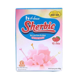 Bột làm kem đá nhật sherbic vị dâu 46g