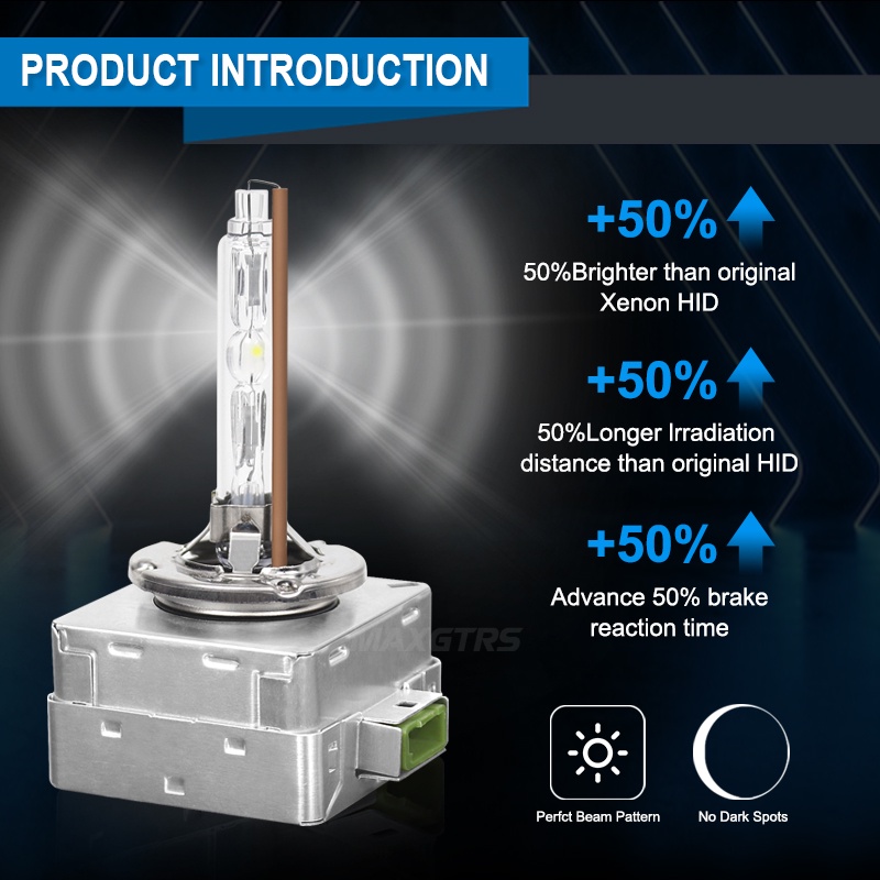 Set 2 đèn LED Xenon MAXGTRS HID 35W D1S D2S D2R D3S D4S D4R 4300K 4500K 5000K 5500K 6000K 8000K cho xe hơi