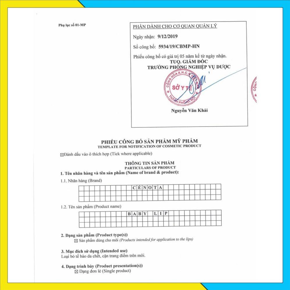 Gel tẩy da chết Cénota Baby Lip 12ml hỗ trợ làm mờ thâm môi - Mã C41 | BigBuy360 - bigbuy360.vn