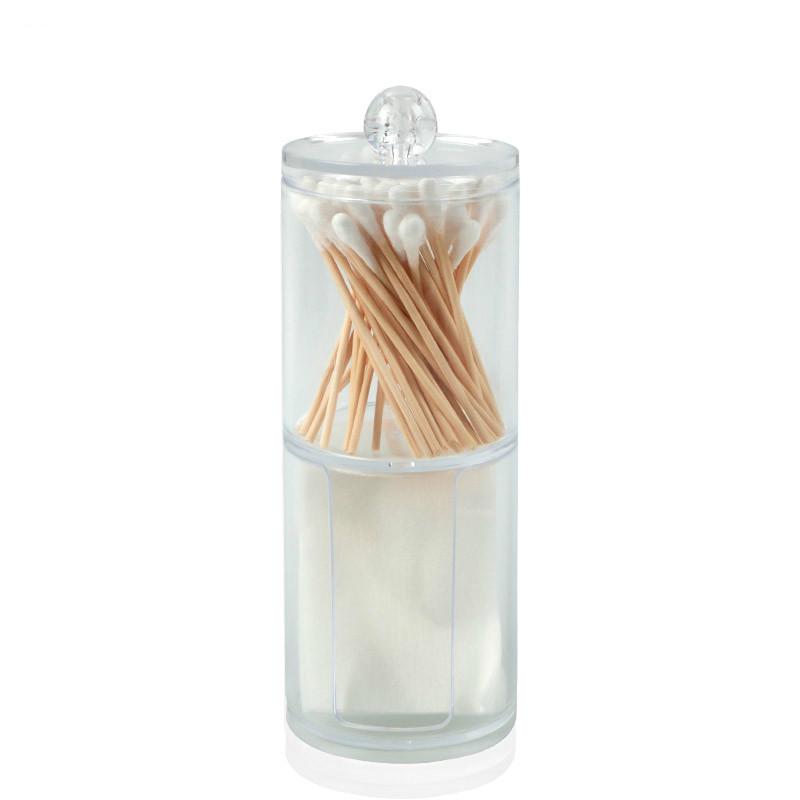 Hộp đựng tăm bông/ bông tẩy trang bằng Acrylic tiện dụng cho gia đình