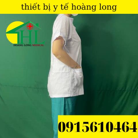 Áo Blouse bác sĩ dáng ngắn - tay cộc nam các size M L XL 2XL