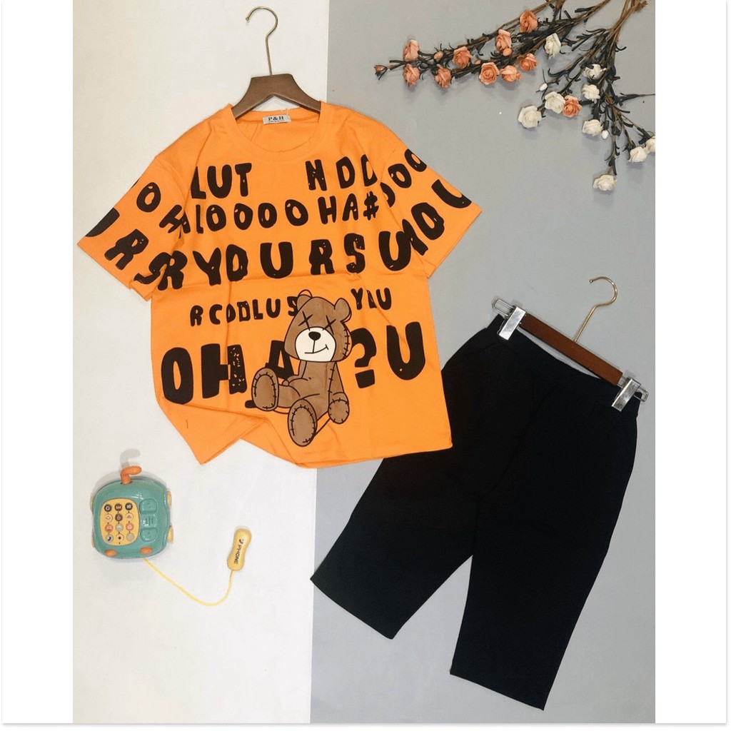 Set bộ đồ mặc nhà nữ quần lửng áo thun phong cách cho chị em KHANH AN FASHION