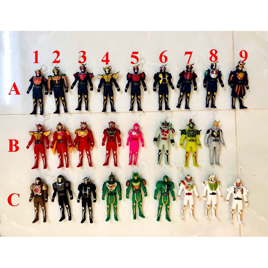 Đồ chơi Sofubi Figure Kamen Rider Gaim Candytoy các loại - Siêu nhân mặt nạ trái cây.